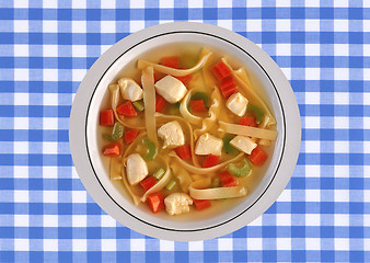 Image showing Chicken soup with vegetables