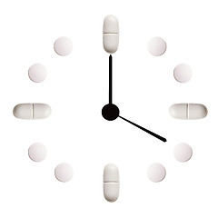 Image showing medicinal hours from tablets - concept medical
