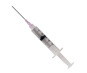 Image showing medical syringe isolated on a white