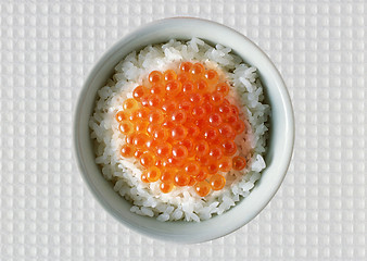 Image showing rice dish with red caviar