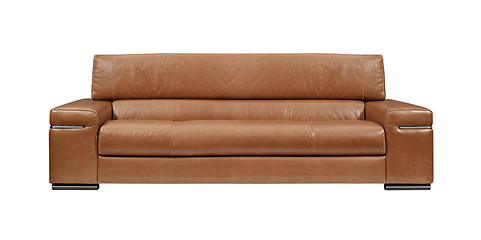 Image showing brown sofa over white background