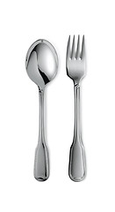 Image showing fork and spoon isolated on white