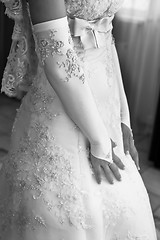 Image showing The bride in a beautiful dress