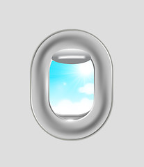 Image showing Airplane window