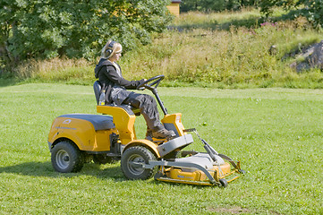 Image showing Machine grass trim