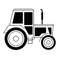 Image showing vector illustration with a tractor