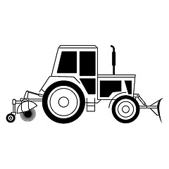 Image showing vector illustration with a tractor