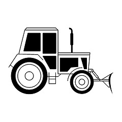 Image showing vector illustration with a tractor