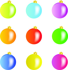 Image showing Christmas spheres - vector