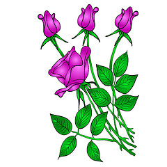 Image showing tattoo rose flower