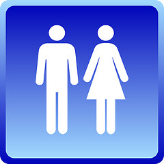 Image showing Vector Man & Woman icon over blue background