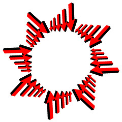 Image showing Vector set of red arrows