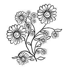 Image showing Flower pattern for design as a background. 
