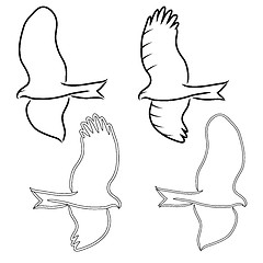 Image showing Eagle symbols and tattoo, vector illustration.