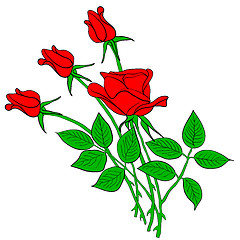 Image showing tattoo rose flower