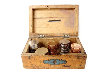 Image showing old wooden moneybox