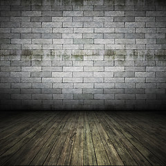 Image showing brick wall floor