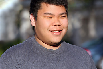 Image showing Asian teenager outdoors