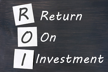 Image showing ROI acronym for Return on Investment