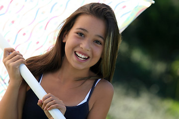 Image showing Girl with umbrella