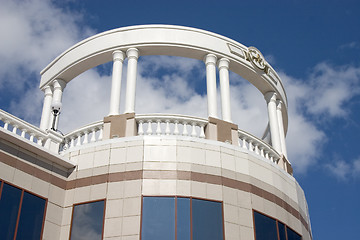 Image showing Balcony with white columns.