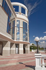 Image showing Balcony with white columns.