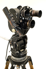 Image showing The movie camera and tripod.