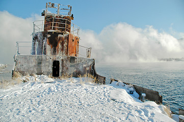 Image showing Siberia. Winter. A fog.