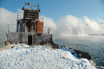 Image showing Siberia. Winter. A fog.