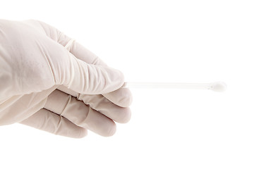 Image showing Medical hand holding glass stick