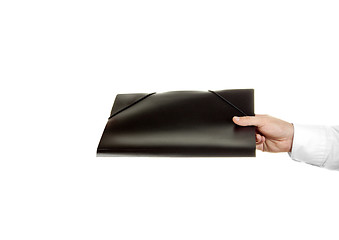 Image showing hand holding a folder