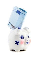 Image showing piggy bank with euro