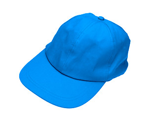 Image showing Blue cap isolated on white