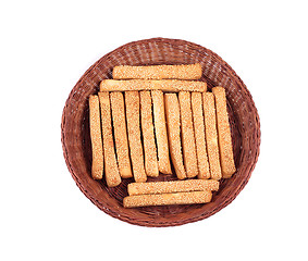 Image showing baking sticks in basket