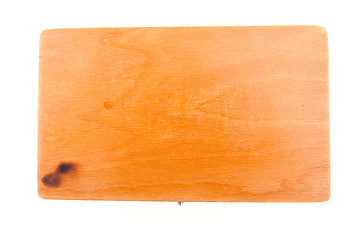 Image showing Top view of wooden casket