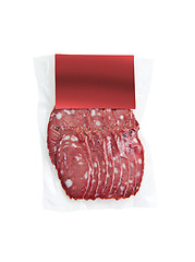 Image showing sliced meat packaged