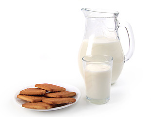 Image showing Milk and Cookies isolated