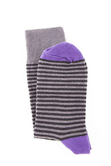 Image showing Striped purple sock