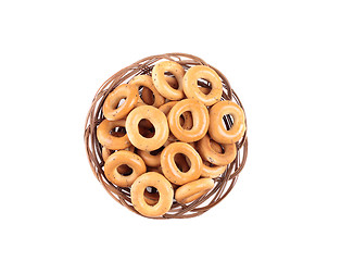 Image showing small bagels in basket