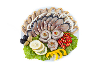 Image showing various sliced fish