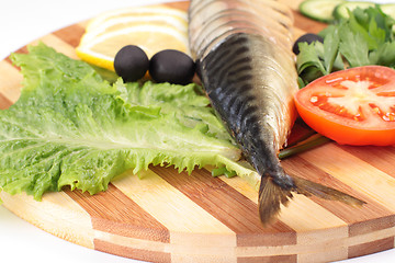 Image showing sliced herring with vegetables