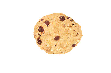 Image showing chocolate chip cookie isolated on white
