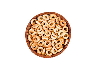 Image showing small bagels in basket