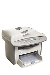 Image showing Modern digital printer on the white