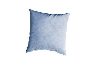 Image showing blue pillow isolated on the white