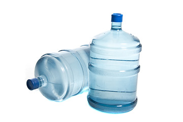 Image showing two big plastic bottle's for potable water