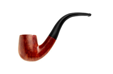 Image showing brown tobacco pipe color image isolated