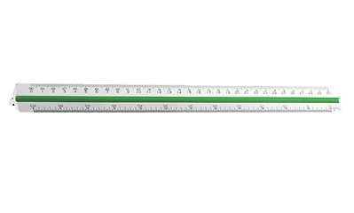 Image showing steel ruler isolated isolated on white