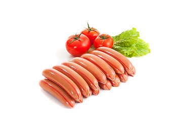 Image showing sausages with vegetables