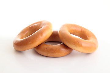 Image showing bagels from a wheat on a white